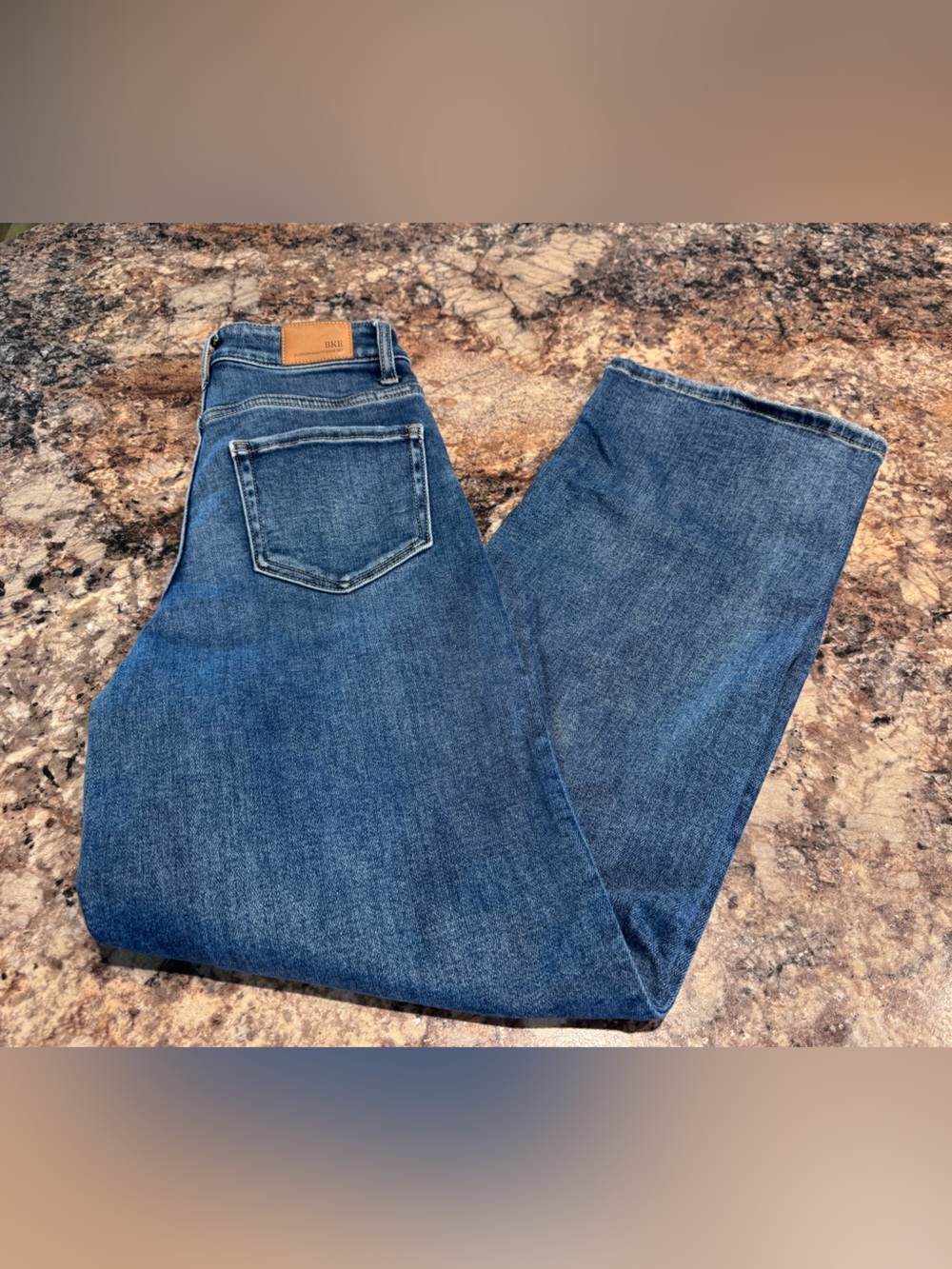 BKE Women's Blue Wide Leg Jeans